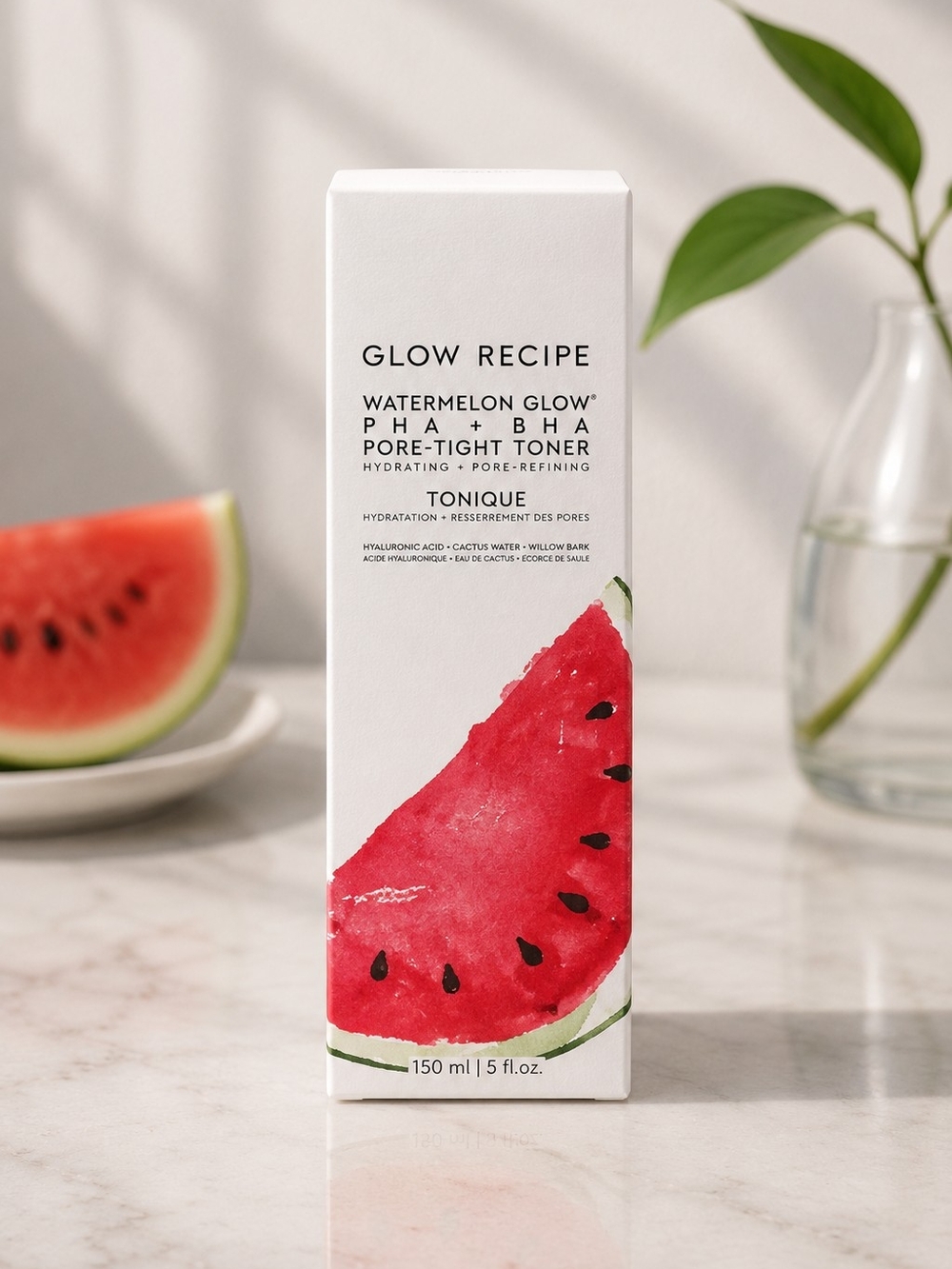 Glow Recipe Watermelon Glow PHA + BHA Toner — Red & Green Accents